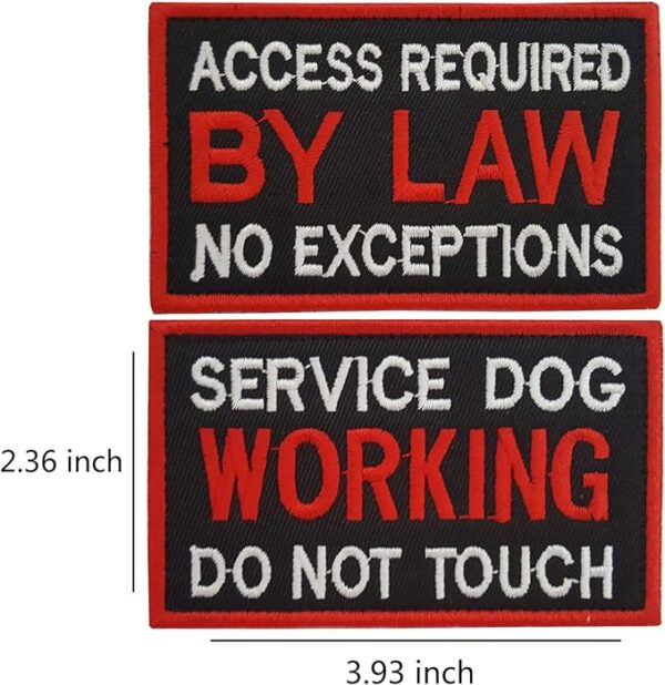 Lightbird 6 PCS Service Dog Embroidered Hook & Loop Morale Patches - Image 4