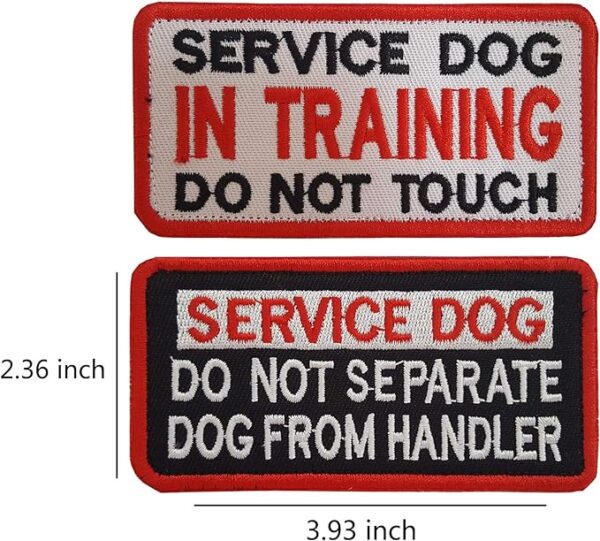 Lightbird 6 PCS Service Dog Embroidered Hook & Loop Morale Patches - Image 3