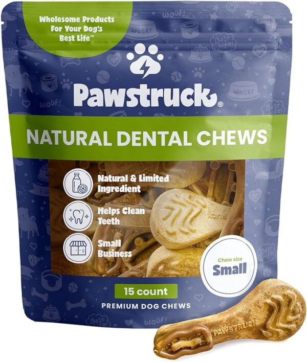 Pawstruck Natural Dental Chews for Small Medium Dogs & Puppies