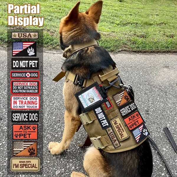 12 PCS Service Dog Patches with Removable Tactical Hook Loop - Image 3