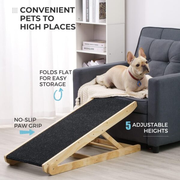 Wooden Adjustable Pet Ramp for All Dogs and Cats - Image 3