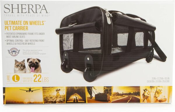 Sherpa on Wheels Indoor Pet Dog Carrier - Image 4