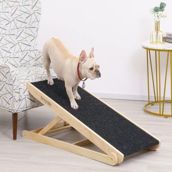 Wooden Adjustable Pet Ramp for All Dogs and Cats