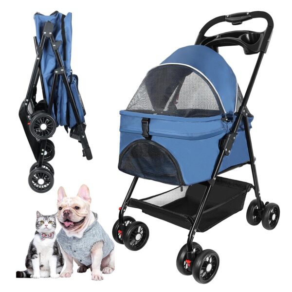 Medium Pet Stroller for Dogs Up to 44lbs