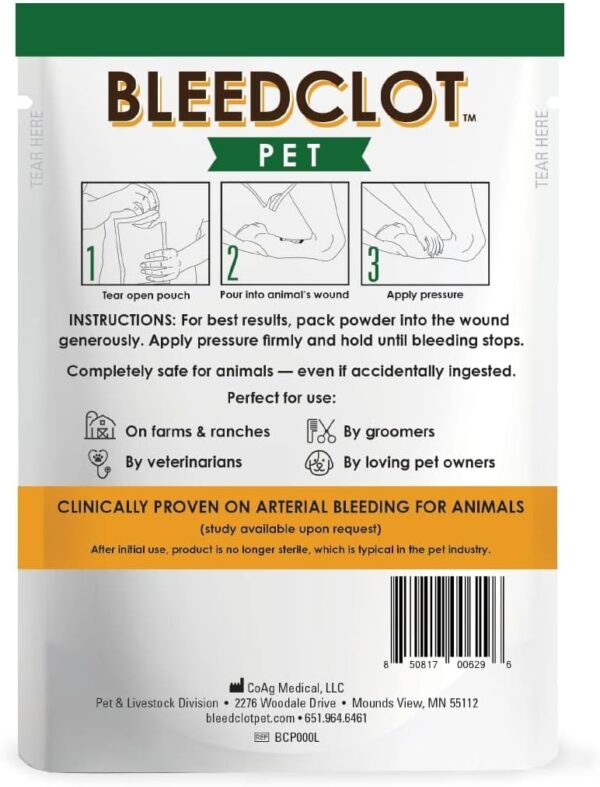 BleedClot Pet First Aid Blood Clotting Powder - Image 3