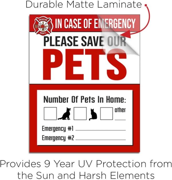 IT'S A SKIN Pet Rescue Sticker Fire Safety - Image 2